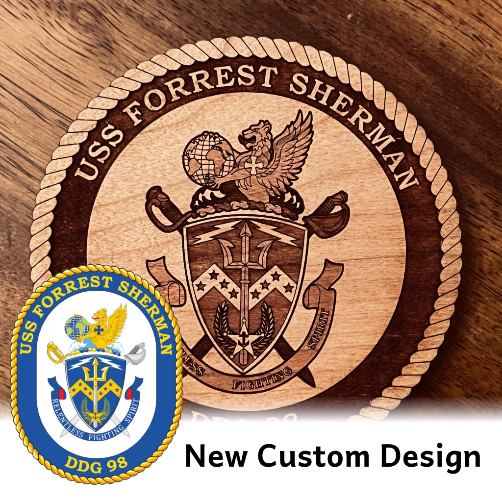 Custom Laser Engraved Cherry Wood Coaster - Includes 1 Coaster and Design Fee