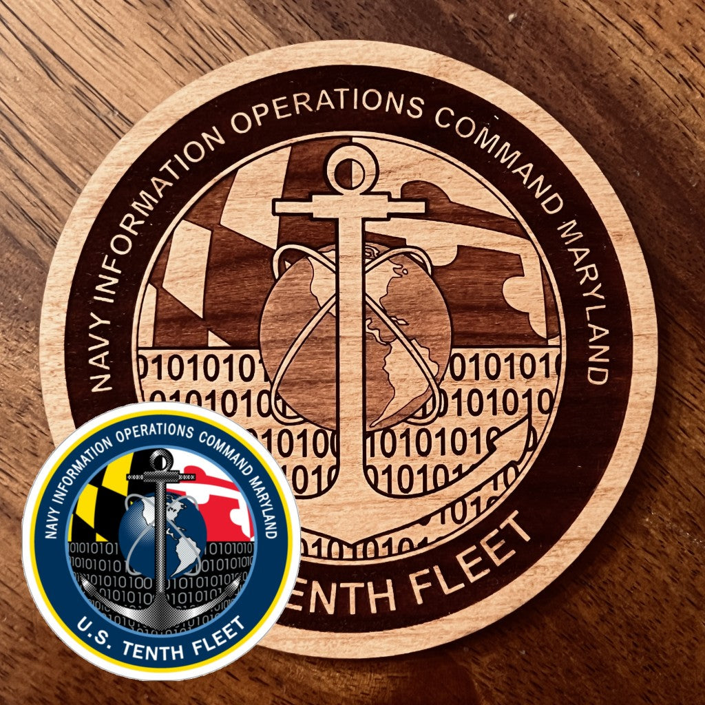 Custom Laser Engraved Cherry Wood Coaster - Includes 1 Coaster and Design Fee
