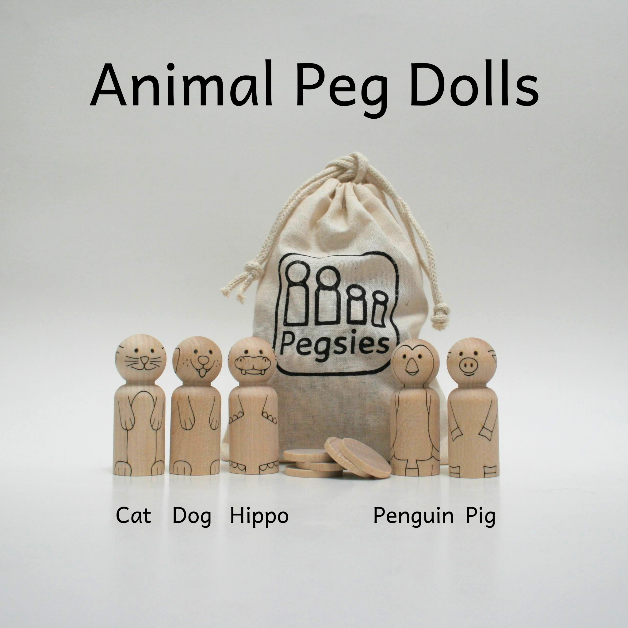 Image 2 - Pegsies Wooden Peg Dolls