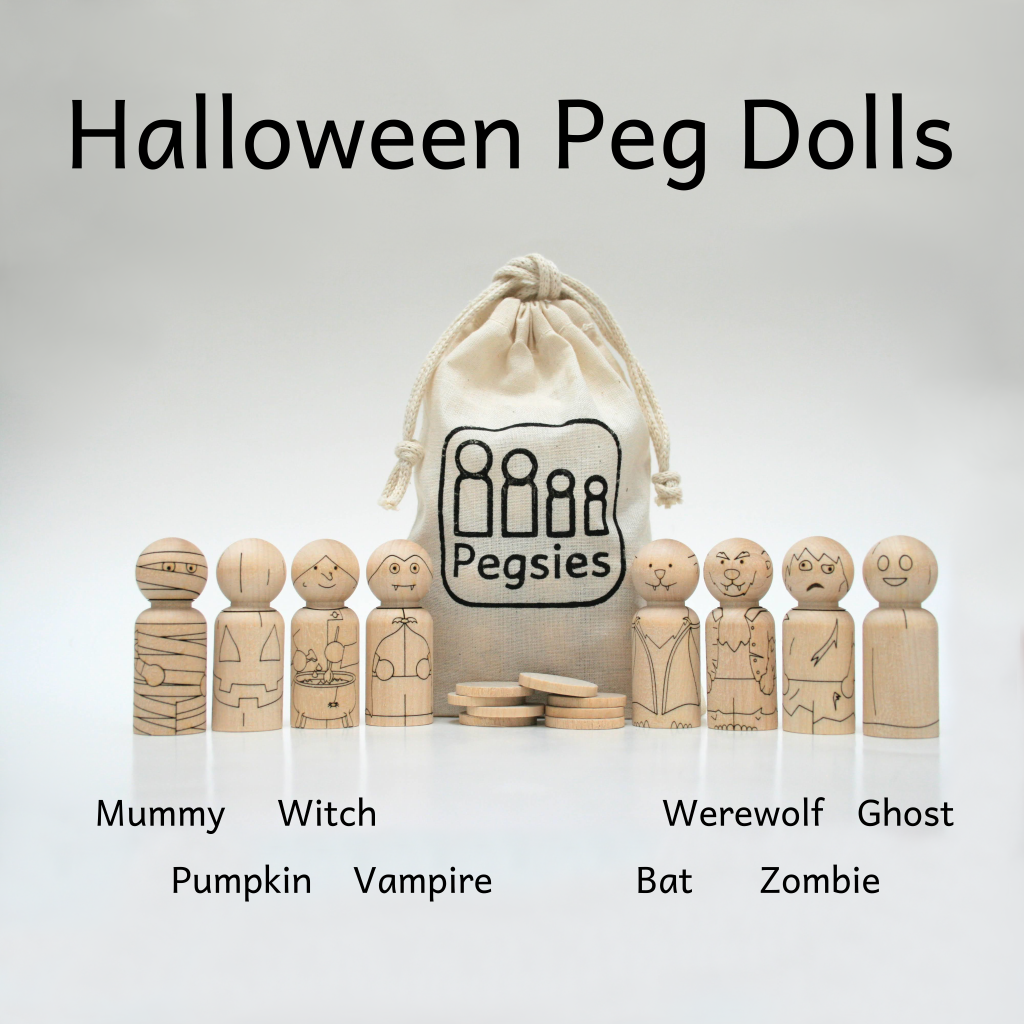 Image 11 - Pegsies Wooden Peg Dolls