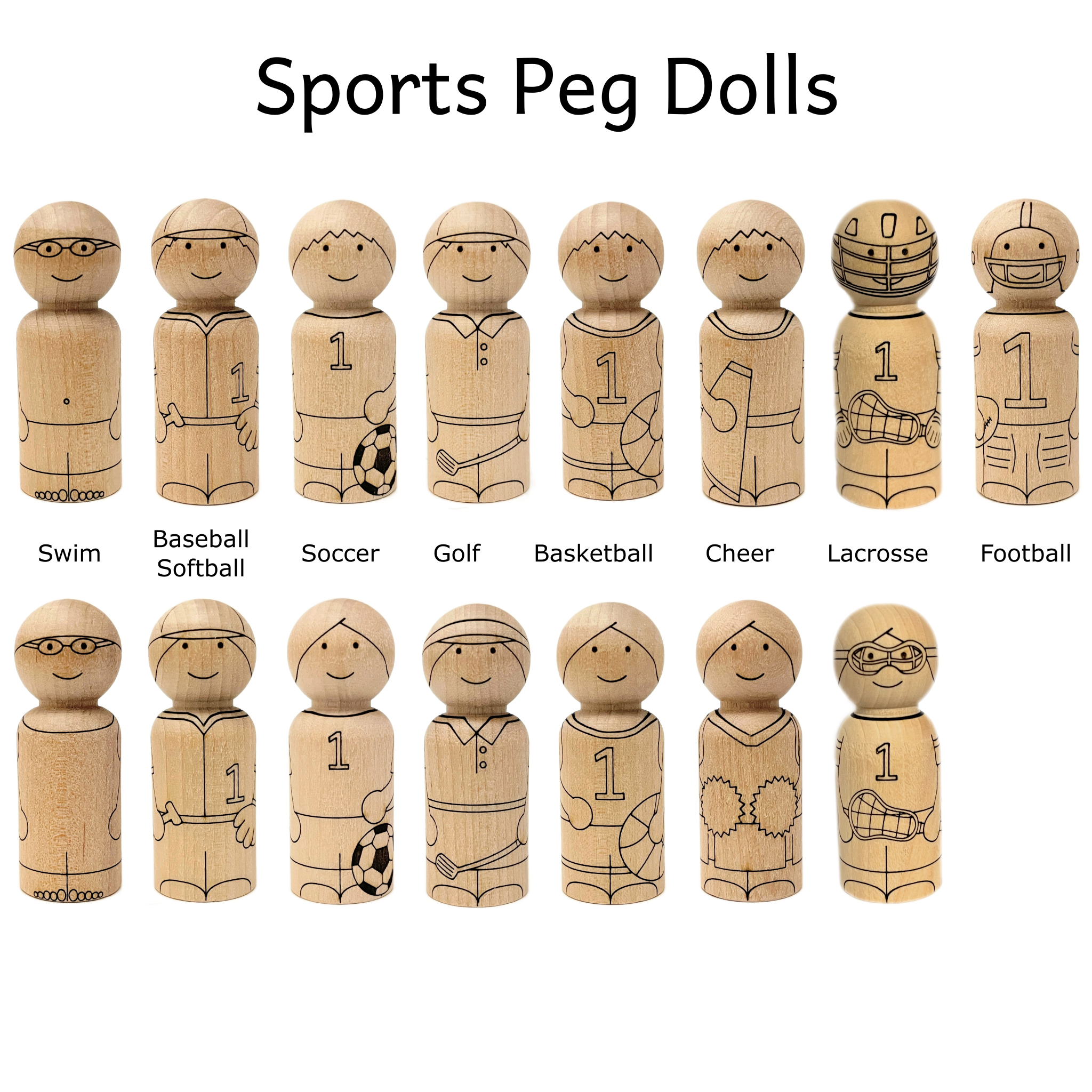 Image 22 - Pegsies Wooden Peg Dolls